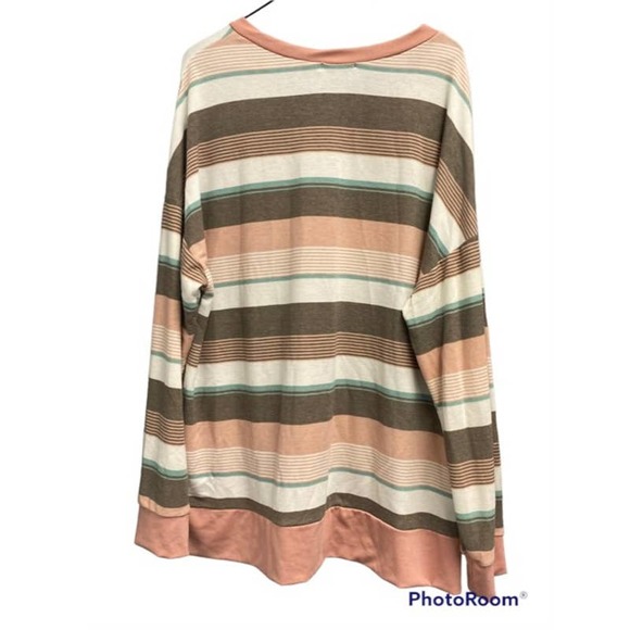 White Birch Super Soft V-Neck Long Sleeve Top, Sz 3X - Picture 6 of 6